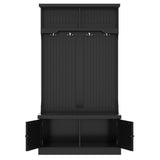 Hall Tree with Storage Shoe Bench for Entryway and Hallway, 4-in-1 Design Coat Racks with 4 Hooks for Living Room, Black - V.I.P Digital Presence