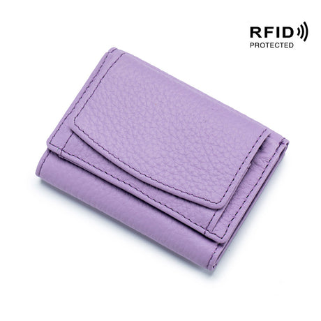 Small wallet women's genuine leather Japanese style fabric RFID coin bag wallet mini wallet short - V.I.P Digital Presence