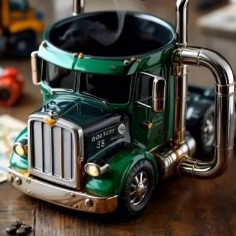 1PC Creative 11oz Truck-Design Coffee Mug. Ideal as a semi-truck coffee cup or home kitchen desktop ornament. - V.I.P Digital Presence