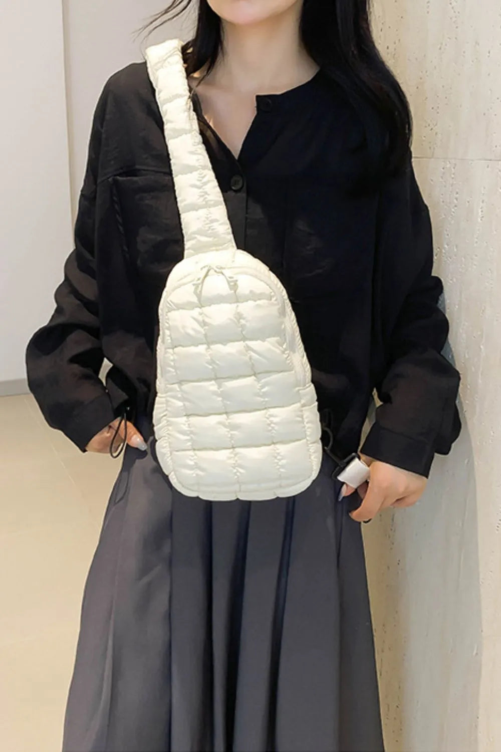 Quilted Nylon Crossbody  Bag - V.I.P Digital Presence