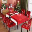Christmas printed tablecloth, chair cover, waterproof, oil resistant, festive decoration, dining table cloth, chair cover, universal household use - V.I.P Digital Presence
