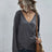 Waffle-Knit Surplice Long Sleeve Top - V.I.P Digital Presence