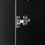 Tall Bathroom Storage Cabinet, Cabinet with Two Doors and Drawers, Adjustable Shelf, MDF Board, Black - V.I.P Digital Presence