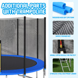 14 FT TRAMPOLINE OUTSIDE SAFETY NET WITH BASKETBALL HOOP - V.I.P Digital Presence