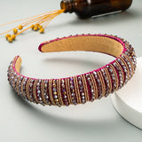 Hair Hoop Hand Woven Beaded Head Hoop Female Baroque Sponge Hair Bundle Korean Style Of The Net Red Face Wash Hair Accessories - V.I.P Digital Presence