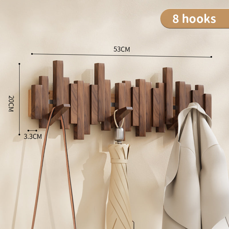 Coat Racks Wall Hanging Wall Entry Door Porch Hanging Scarf Coat Rack Perforated Solid Wood Creative Piano Keys Clothes Hook - V.I.P Digital Presence