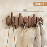 Coat Racks Wall Hanging Wall Entry Door Porch Hanging Scarf Coat Rack Perforated Solid Wood Creative Piano Keys Clothes Hook - V.I.P Digital Presence