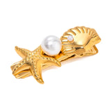 Stainless steel shell hair clip with bangs, high-end feel, ins metal hair accessories, broken hair clip at the back of the head - V.I.P Digital Presence