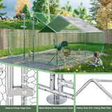 Large metal chicken cage, galvanized iron ribbon waterproof and UV resistant cover (10 'long x 13' wide x 6.56 'high) - V.I.P Digital Presence