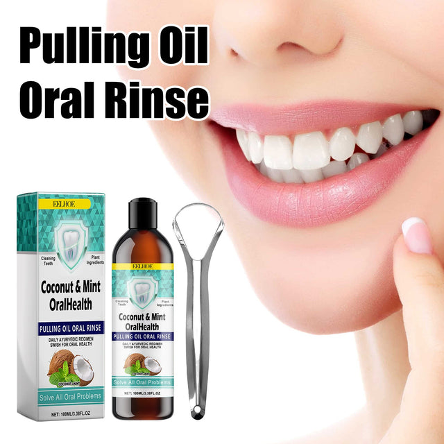 EELHOE   Oral Coconut Oil Mouthwash Removes Stains Beautifies Teeth Freshens Breath Cleans Mouth And Protects Gums - V.I.P Digital Presence