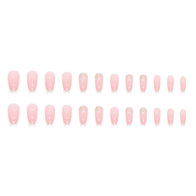 French simple glitter girl’s soft and tender wearable manicure nails - V.I.P Digital Presence