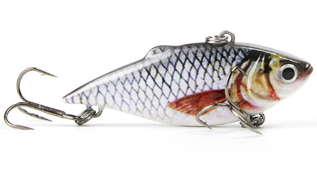 Señuelo de pesca realista Mmlong Vib Crankbait de 2,5/8,6 g, de hundimiento lento, para peces duros. 