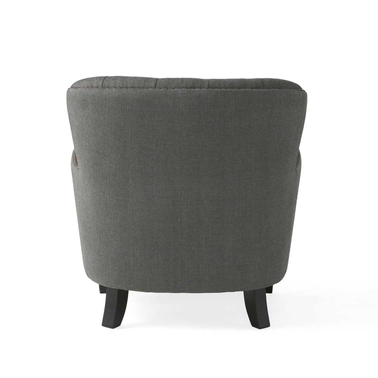 Modern grey fabric club chair and Ottoman set, stylish cushioned armchair, paired with Ottoman style - V.I.P Digital Presence