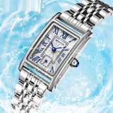 Watch Square Steel Band Quartz Watch Roman Numeral Waterproof Quartz Ladies Belt Watch - V.I.P Digital Presence