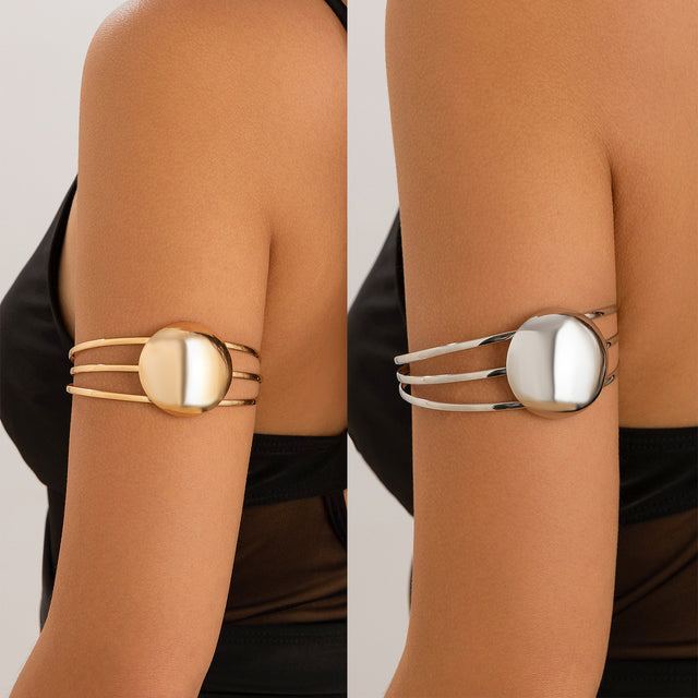 Personalized minimalist three-layer bread arm bracelet, niche minimalist open-ended arm bracelet, arm ring for women - V.I.P Digital Presence
