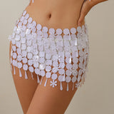 Cyberpunk nightclub style sexy slim fit backpack skirt Body Chain - V.I.P Digital Presence