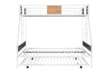Metal Twin over Full Bunk Bed with Trundle - V.I.P Digital Presence