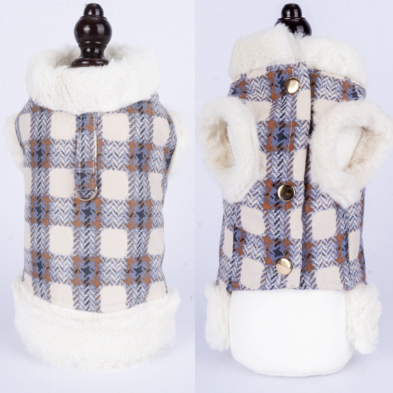 Dog clothing with warmth and plush that can be pulled vest teddy bear small dog cat pet clothing - V.I.P Digital Presence