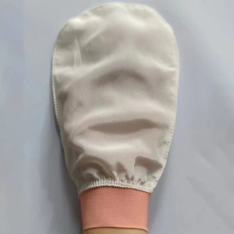 Silk exfoliating face wash and beauty towel, soft and exfoliating, bath and scrubbing, silk bath and face wash gloves - V.I.P Digital Presence