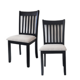 Upholstered Seating Comfortable Black Dining Chairs Set Of 2 For Farmhouse Kitchen