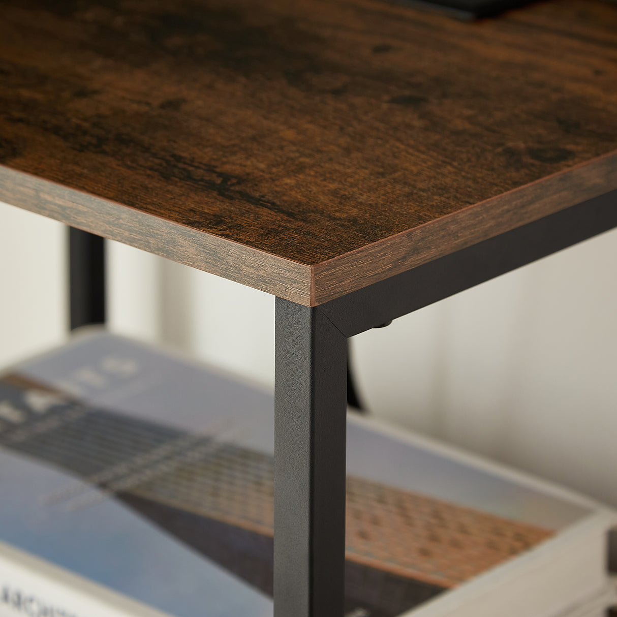 Tea table with charging station, bedside table with USB port, socket and cloth bag, 2 drawers - V.I.P Digital Presence