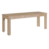 TREXM 3-piece retro dining table, rectangular stand table, and 2 4-person wooden stools (made of natural wood) - V.I.P Digital Presence
