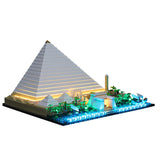 Compatible with LEGO 21058 Giza Pyramid building blocks, LED lighting fixtures, and building supporting lighting - V.I.P Digital Presence