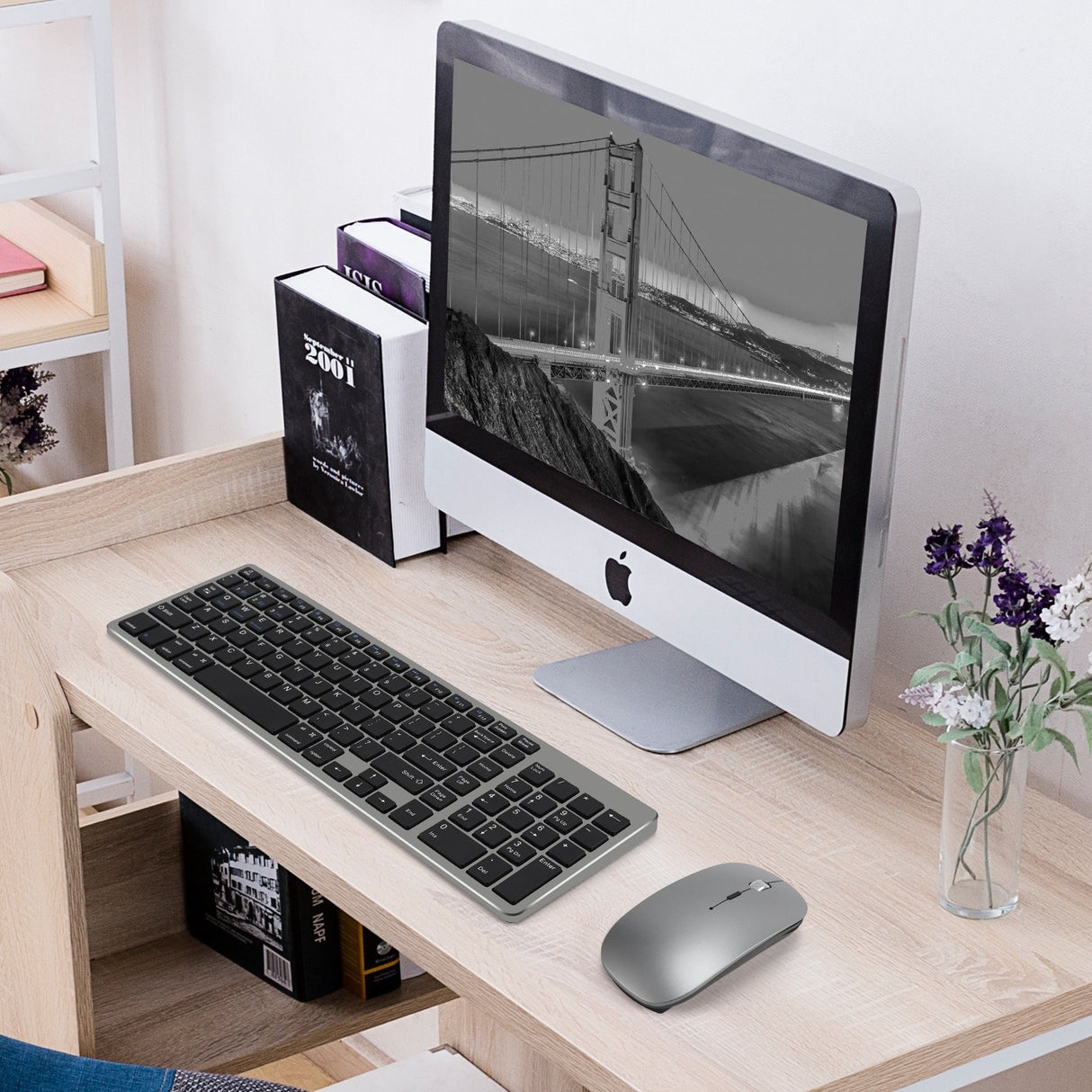 Charging Bluetooth the third mock examination wireless keyboard two zone digital mouse set for iPad game mute office - V.I.P Digital Presence