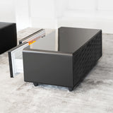 Modern Smart Coffee Table with Built-in Fridge, Bluetooth Speaker, Wireless Charging, Touch Control Panel, USB Interface Black - V.I.P Digital Presence