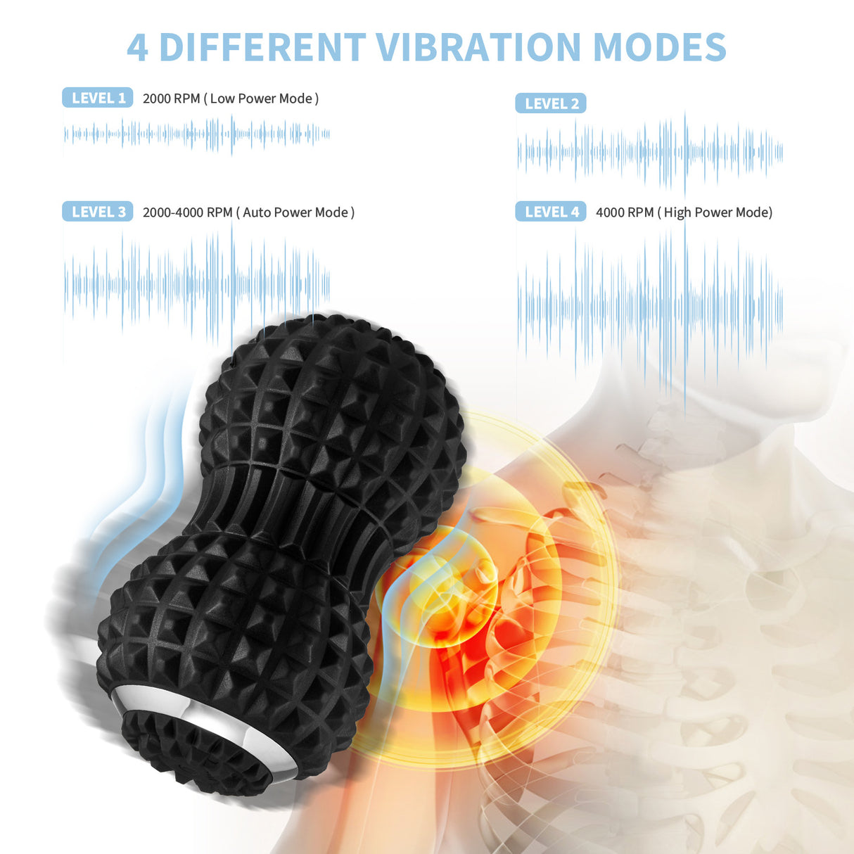 Electric massage peanut ball vibration yoga ball muscle fascia ball silicone ball vibration relaxation ball - V.I.P Digital Presence