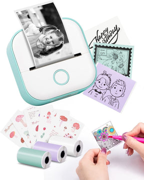 Phomemo Portable Mini Thermal Printer T02 Mini Pocket Label Printer DIY Self-adhesive Sticker Label Machine Various Label Paper - V.I.P Digital Presence