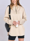 Quarter Zip Long Sleeve Hoodie - V.I.P Digital Presence