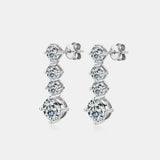 4 Carat Moissanite 925 Sterling Silver Earrings - V.I.P Digital Presence