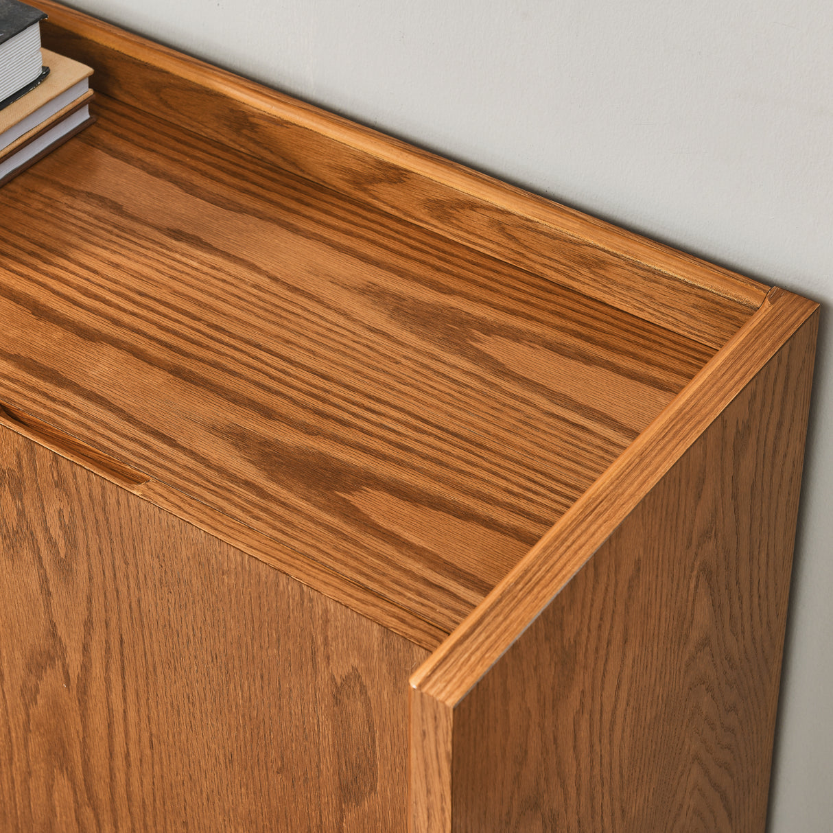 Walnut colored side panels, buffet cabinet with storage, 33.9 inches x 15 inches x 31.5 inches - V.I.P Digital Presence