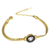Zircon 18K Bracelet Necklace Zircon Geometry Fashion Simple Titanium Steel Bracelet - V.I.P Digital Presence