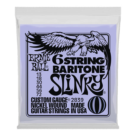 Ernie Ball 6-String Baritone Slinky Nickel Wound Electric Guitar Strings, 13-72 Gauge (P02839) - V.I.P Digital Presence