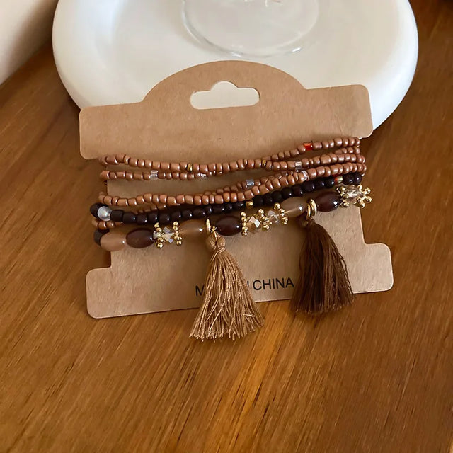 Tassel Rice Bead Bracelet - V.I.P Digital Presence