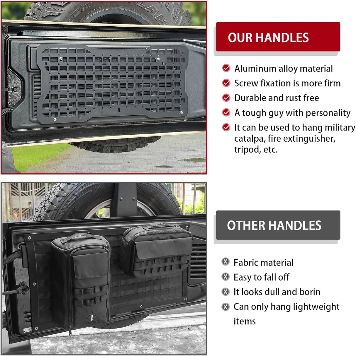 JK&JL Tailgate Tactical Panel for Wrangler Tailgate Tool Kit/JL Organizer Racks Compatible with Jeep Wrangler 2007-2022 JK JKU & - V.I.P Digital Presence