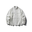 Splicing workwear long sleeved shirt men's loose casual shirt - V.I.P Digital Presence