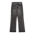 Washed Distressed Wide-Leg Jeans Men's European and American Punk INS Personalized Loose Hole Frayed Flare Pants - V.I.P Digital Presence