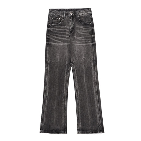 Washed Distressed Wide-Leg Jeans Men's European and American Punk INS Personalized Loose Hole Frayed Flare Pants - V.I.P Digital Presence