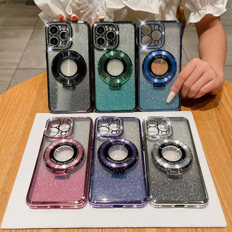 Phone case magnetic bracket Apple 14ProMax electroplated case - V.I.P Digital Presence
