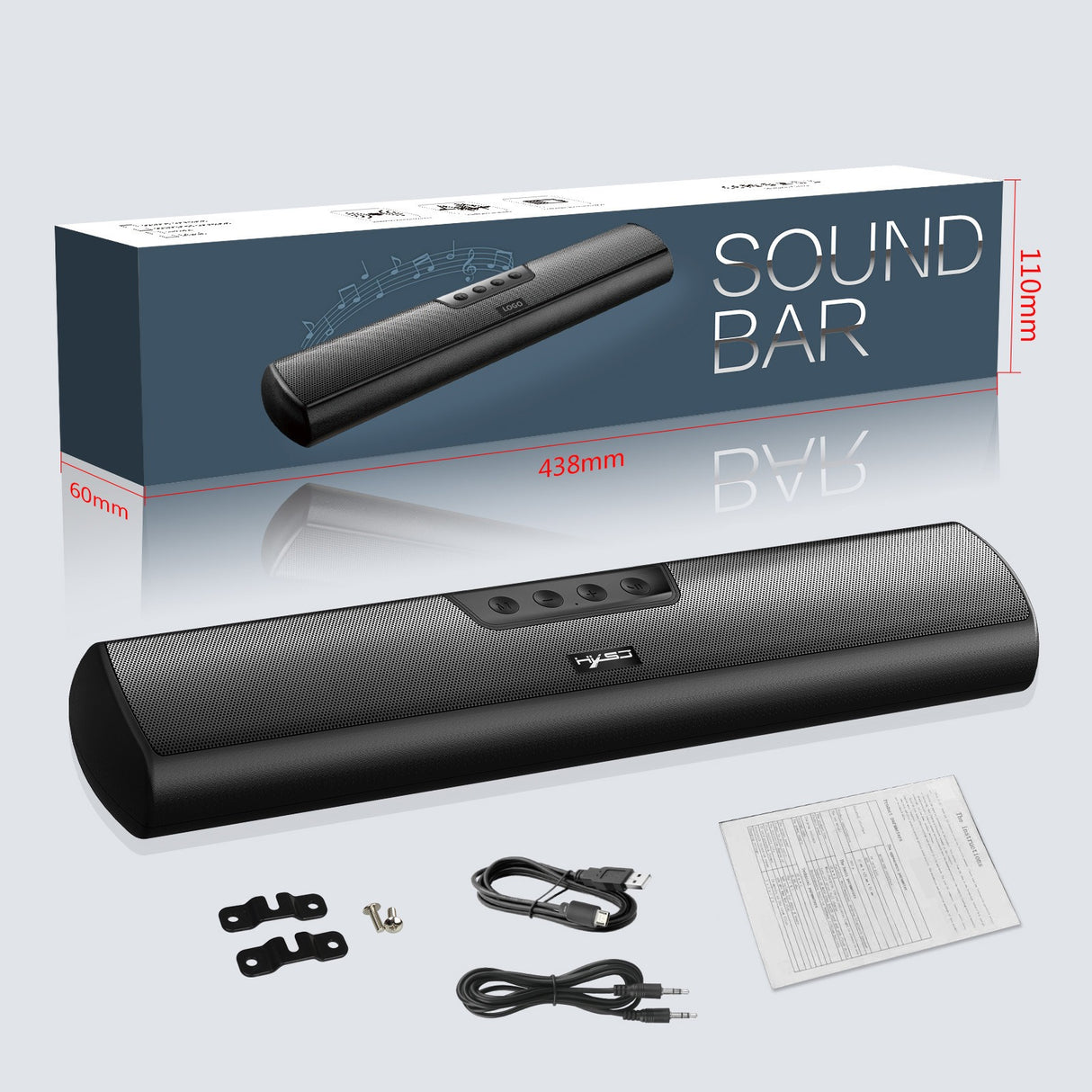 Home Bluetooth 5.0 Speaker Extended Edition Desktop Wall mounted Wireless Speaker Bass Cannon Speaker Supports USB TF - V.I.P Digital Presence
