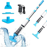 Rechargeable hand pool vacuum for spas/hot tubs/small pools, with auto immersion detector & bristle nozzle. - V.I.P Digital Presence