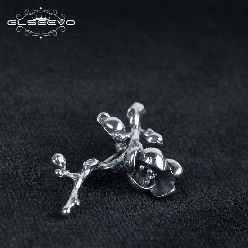 GLSEEVO Vintage Magnolia Brooches For Women Gift 925 Sterling Silver Luxury Brooch Broche Plata De Ley 925 Fine Jewellery - V.I.P Digital Presence