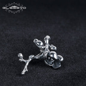 GLSEEVO Vintage Magnolia Brooches For Women Gift 925 Sterling Silver Luxury Brooch Broche Plata De Ley 925 Fine Jewellery - V.I.P Digital Presence