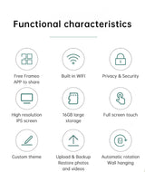 Frameo cloud photo frame WiFi digital photo frame 16G memory smart photo album - V.I.P Digital Presence