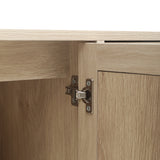 4 Door Accent Cabinet Sideboard Buffet Storage Cabinet with Adjustable Shelf for Entryway Living Room Bedroom - V.I.P Digital Presence