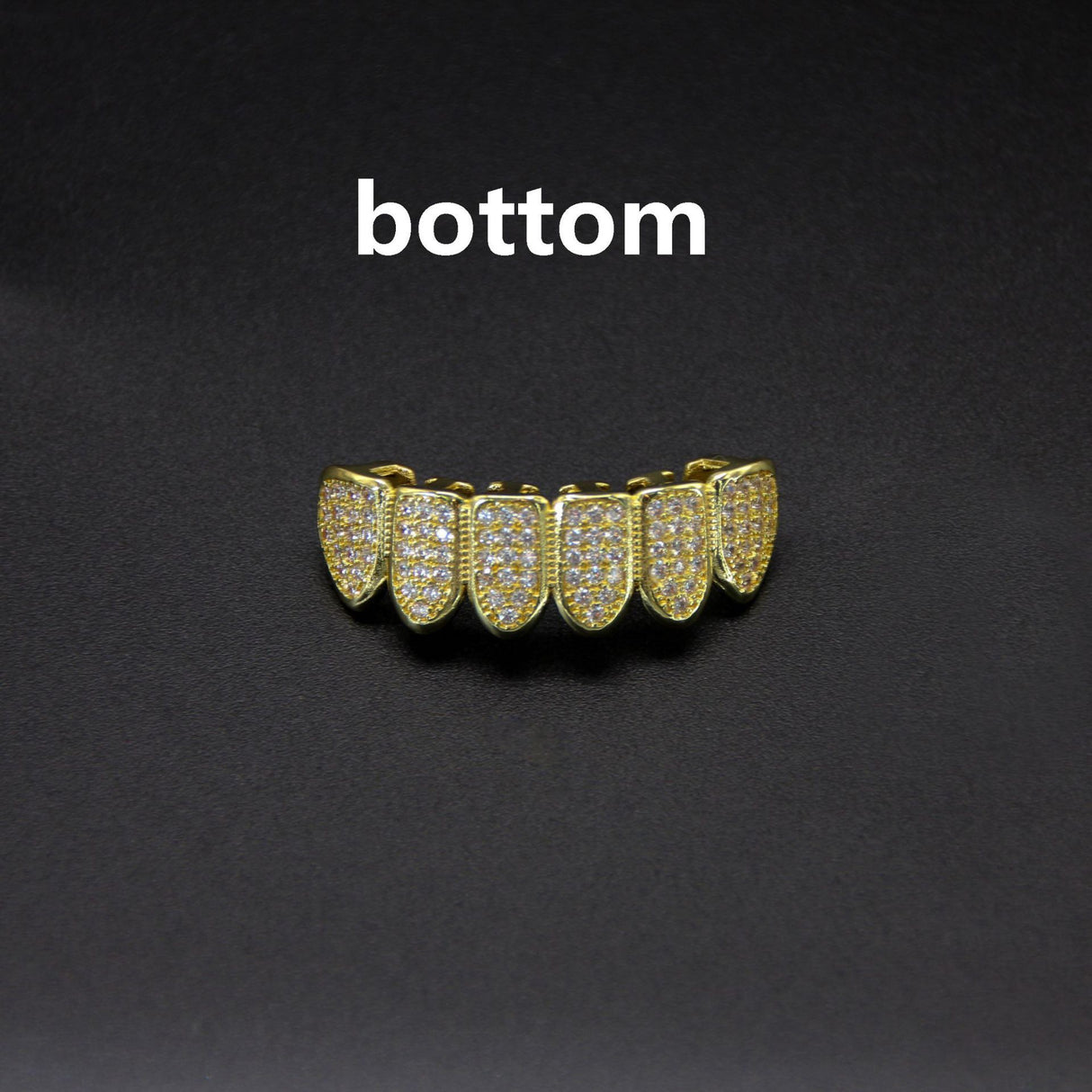 Hip hop braces with copper zircon micro inlaid with real gold Halloween teeth decoration exaggerated hiphopgrills - V.I.P Digital Presence