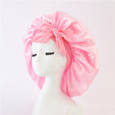Elastic ribbon bow color Ding round hat solid color night cap wide-brimmed beauty hairdressing head scarf hat - V.I.P Digital Presence